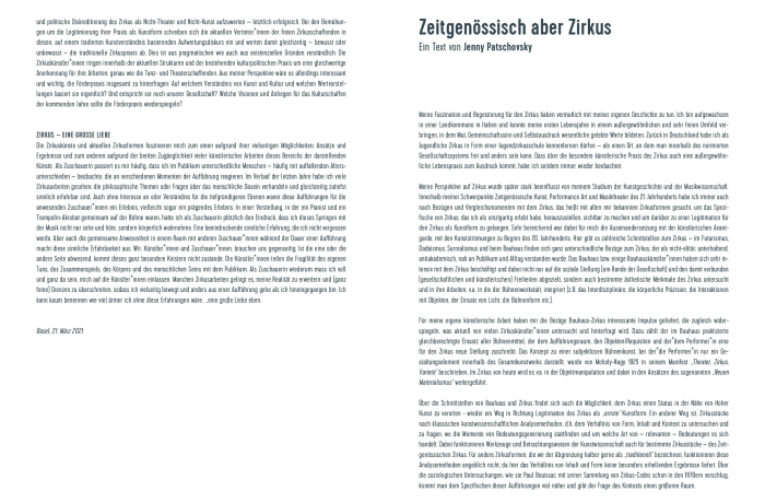 Contemporary but Circus